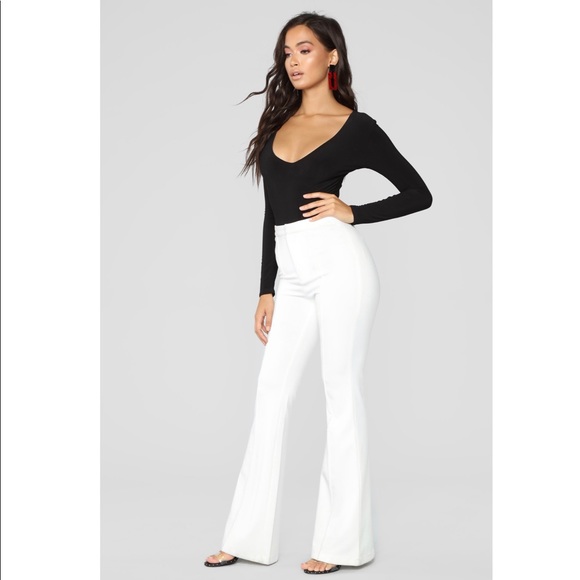 Fashion Nova Louise V Neck Bodysuit - Black - Picture 6 of 6